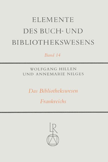 Cover-Bild Das Bibliothekswesen Frankreichs