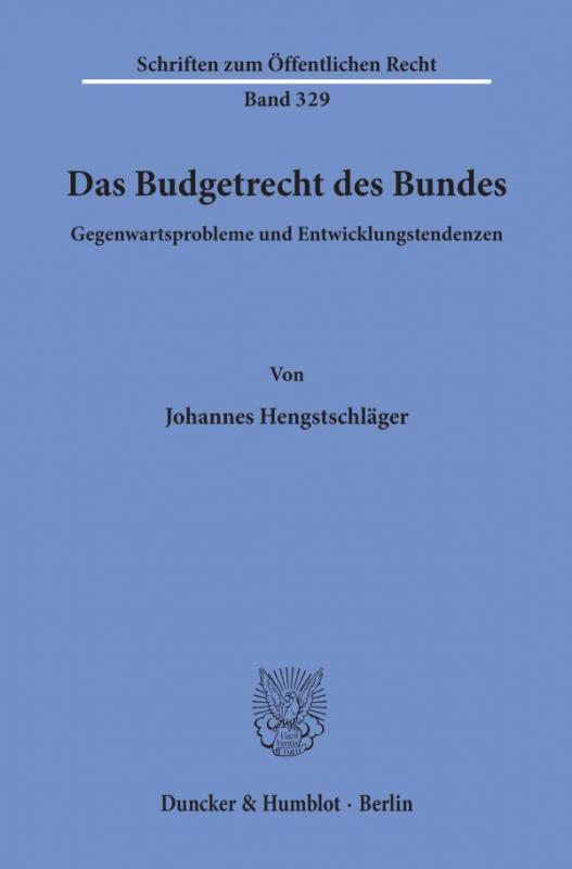 Cover-Bild Das Budgetrecht des Bundes.