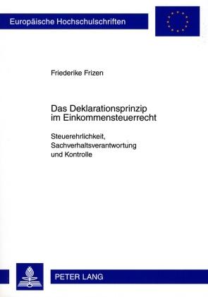 Cover-Bild Das Deklarationsprinzip im Einkommensteuerrecht