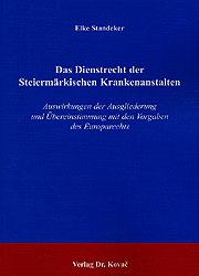 Cover-Bild Das Dienstrecht der Steiermärkischen Krankenanstalten