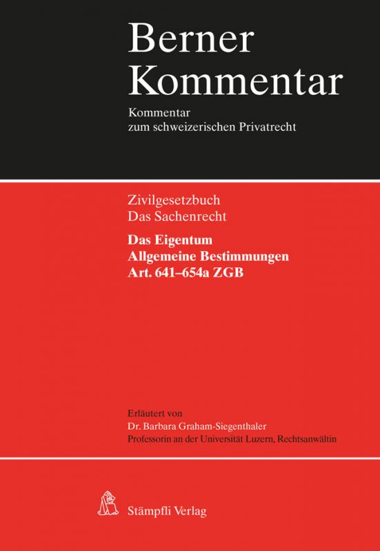 Cover-Bild Das Eigentum - Art. 641-654a ZGB