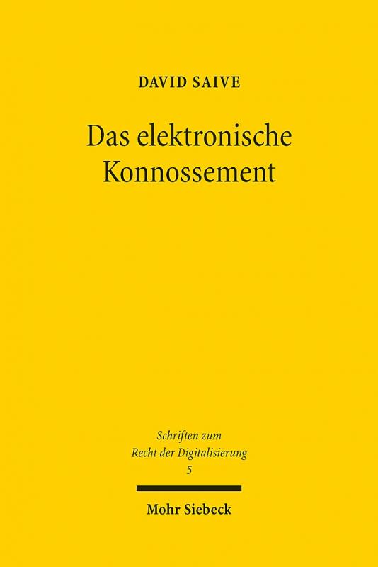 Cover-Bild Das elektronische Konnossement