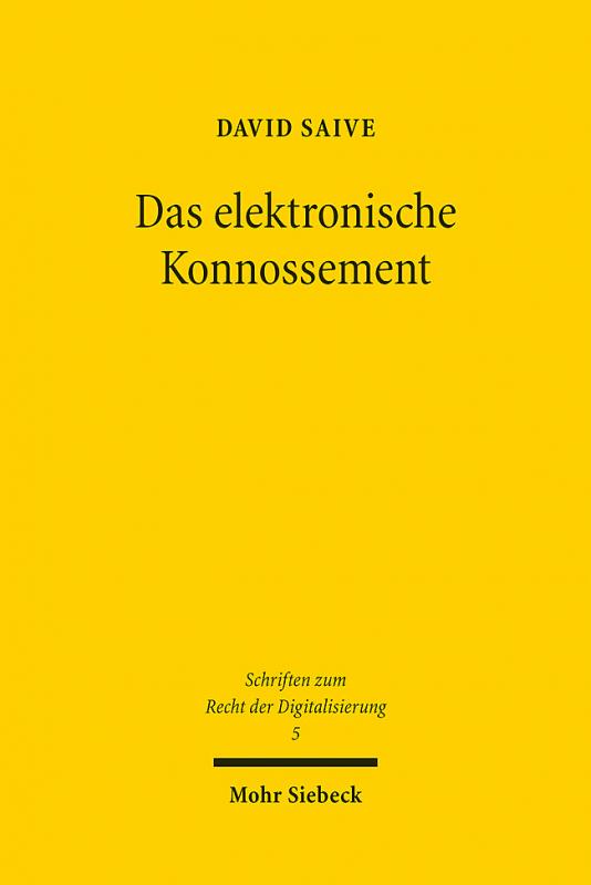 Cover-Bild Das elektronische Konnossement