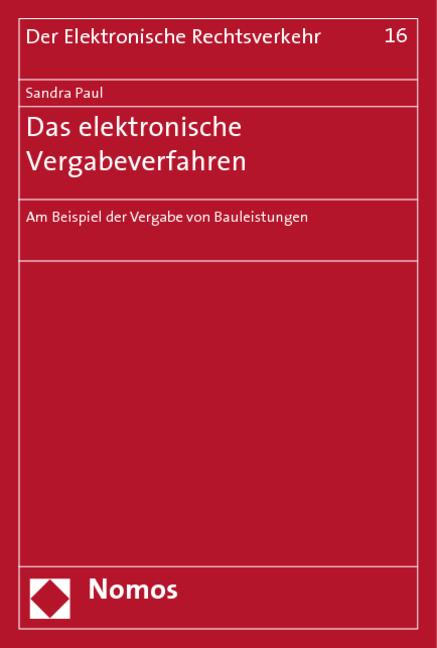 Cover-Bild Das elektronische Vergabeverfahren