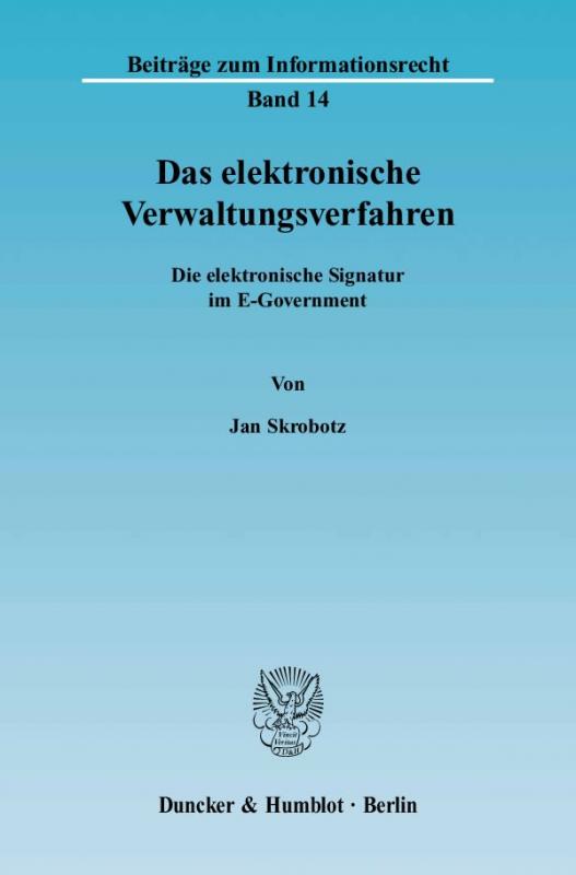 Cover-Bild Das elektronische Verwaltungsverfahren.