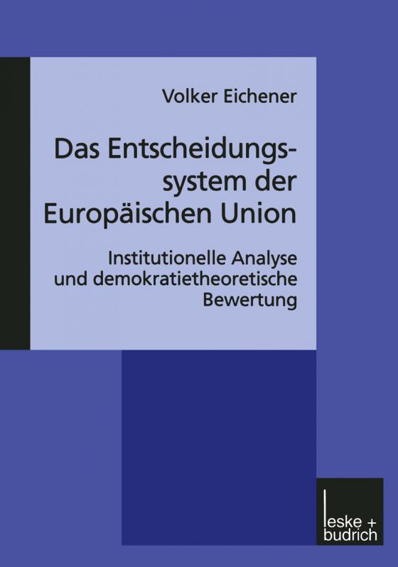 Cover-Bild Das Entscheidungssystem der Europäischen Union