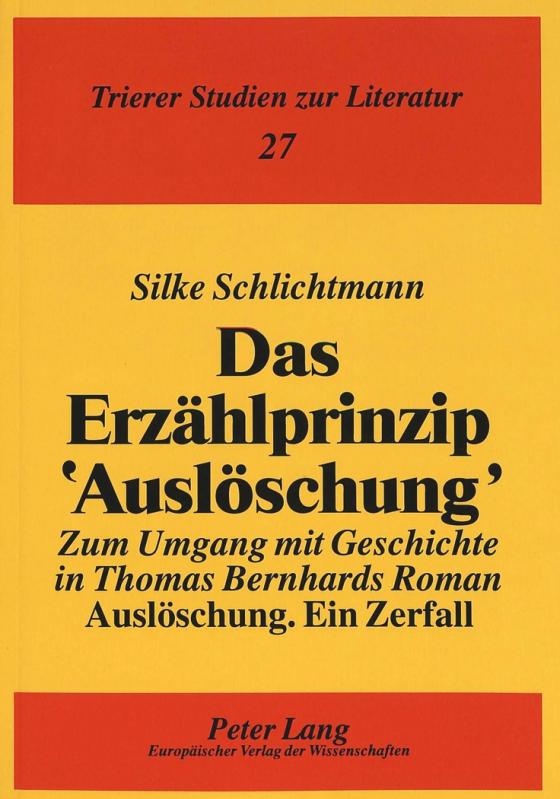 Cover-Bild Das Erzählprinzip 'Auslöschung'