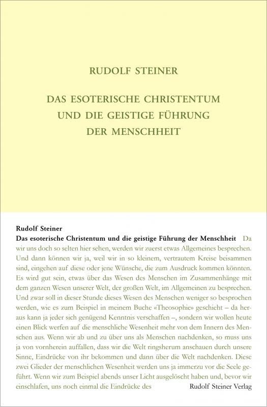 Cover-Bild Das esoterische Christentum und die geistige Führung der Menschheit