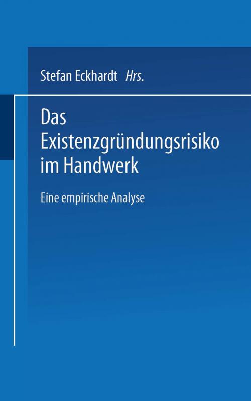 Cover-Bild Das Existenzgründungsrisiko im Handwerk