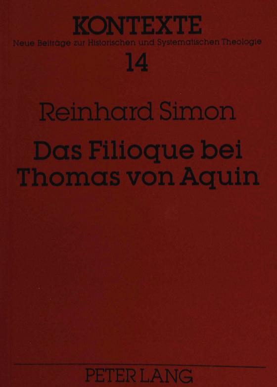 Cover-Bild Das Filioque bei Thomas von Aquin