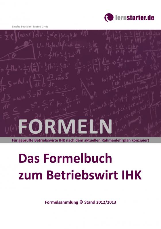 Cover-Bild Das Formelbuch zum Betriebswirt IHK