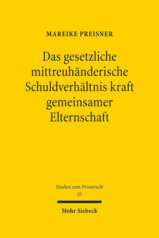 Cover-Bild Das gesetzliche mittreuhänderische Schuldverhältnis kraft gemeinsamer Elternschaft