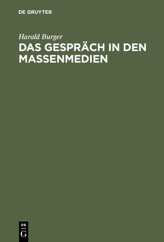 Cover-Bild Das Gespräch in den Massenmedien