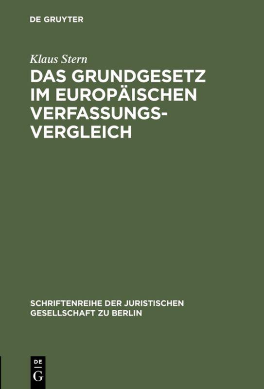 Cover-Bild Das Grundgesetz im europäischen Verfassungsvergleich