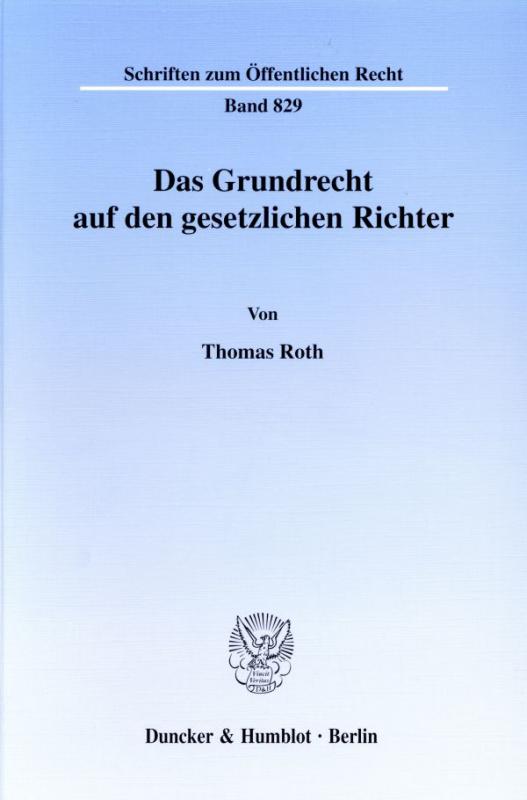 Cover-Bild Das Grundrecht auf den gesetzlichen Richter.