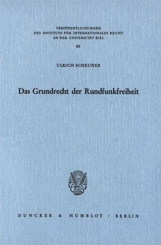 Cover-Bild Das Grundrecht der Rundfunkfreiheit.