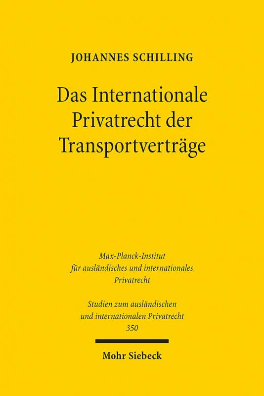 Cover-Bild Das Internationale Privatrecht der Transportverträge