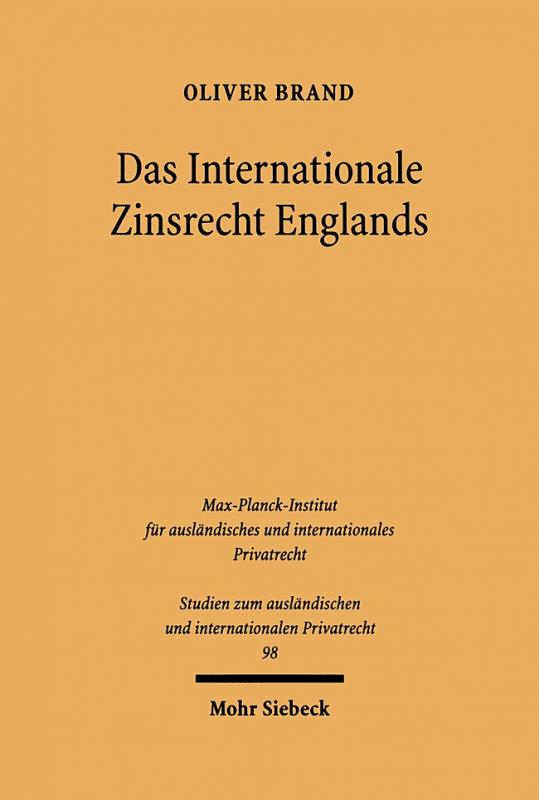 Cover-Bild Das Internationale Zinsrecht Englands