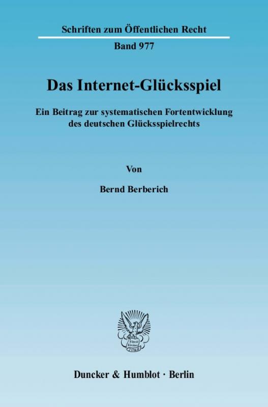 Cover-Bild Das Internet-Glücksspiel.