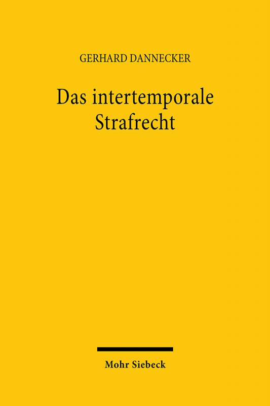 Cover-Bild Das intertemporale Strafrecht