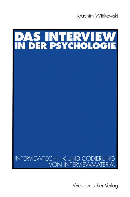 Cover-Bild Das Interview in der Psychologie
