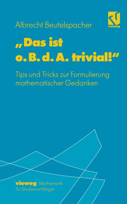 Cover-Bild "Das ist o. B. d. A. trivial!"