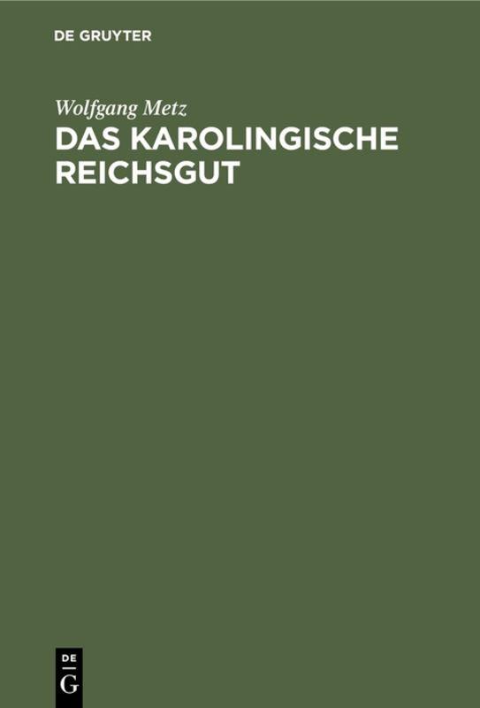 Cover-Bild Das karolingische Reichsgut