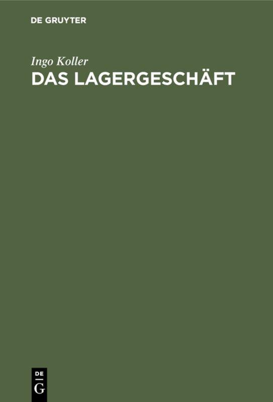 Cover-Bild Das Lagergeschäft