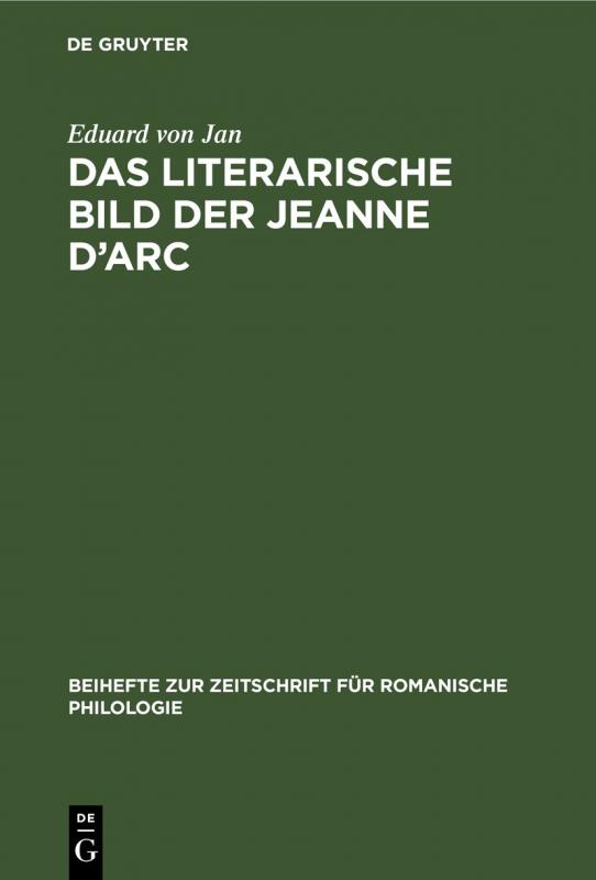 Cover-Bild Das literarische Bild der Jeanne d’Arc