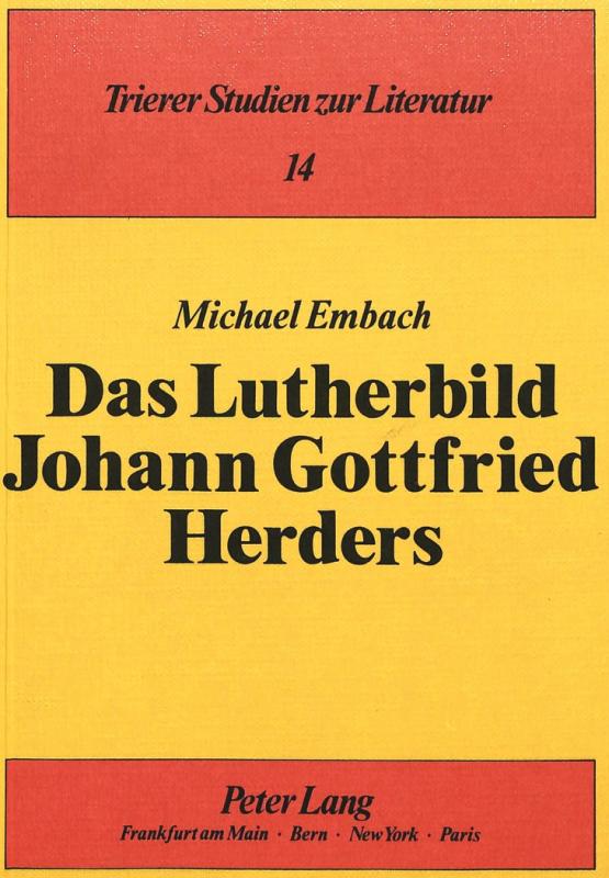 Cover-Bild Das Lutherbild Johann Gottfried Herders