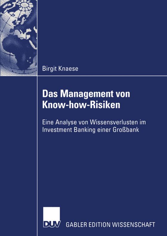 Cover-Bild Das Management von Know-how-Risiken