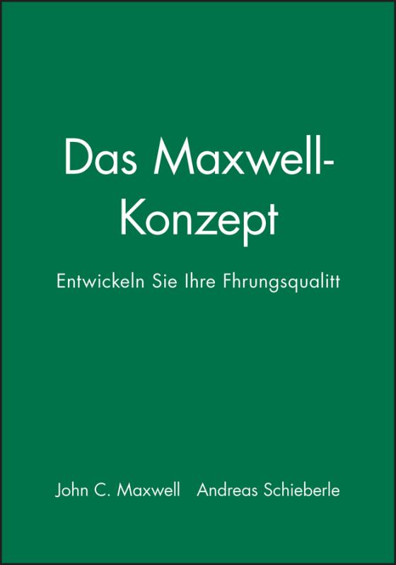 Cover-Bild Das Maxwell-Konzept