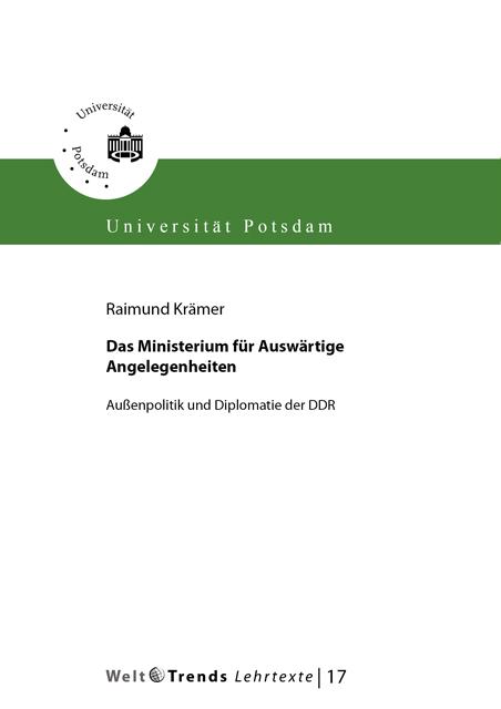 Cover-Bild Das Ministerium für Auswärtige Angelegenheiten