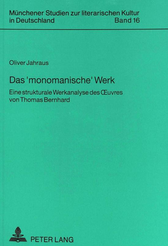 Cover-Bild Das 'monomanische' Werk