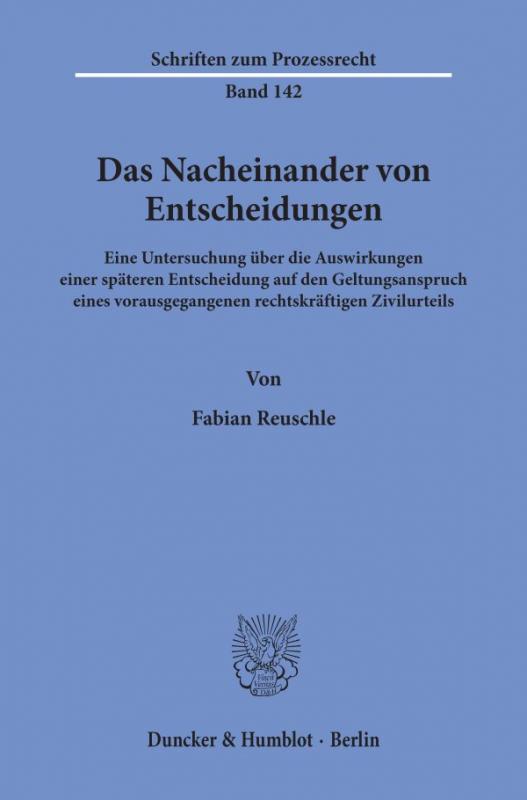 Cover-Bild Das Nacheinander von Entscheidungen.