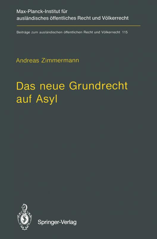 Cover-Bild Das neue Grundrecht auf Asyl