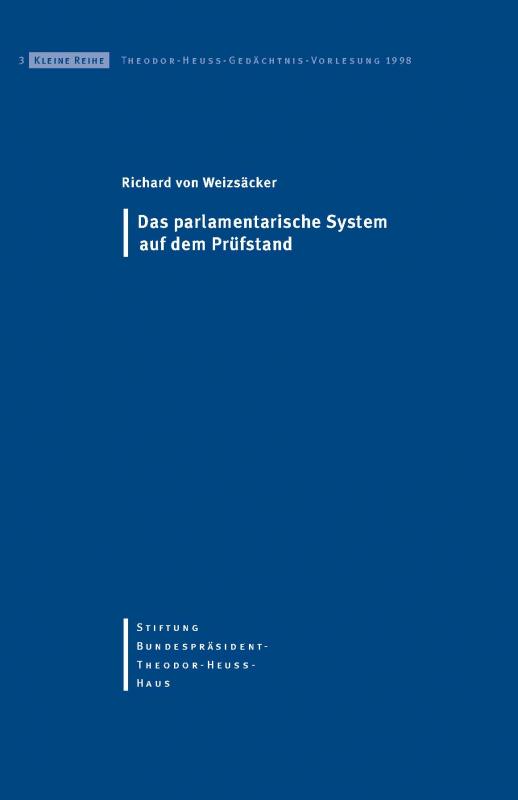 Cover-Bild Das parlamentarische System auf dem Prüfstand