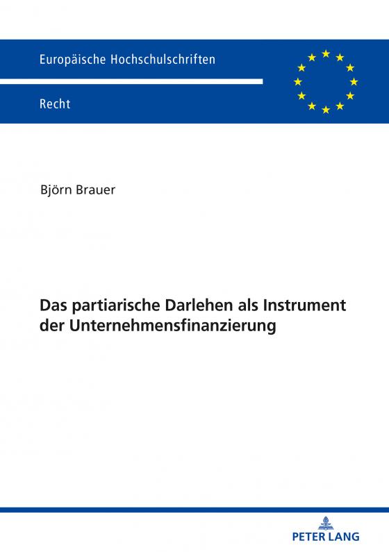 Cover-Bild Das partiarische Darlehen als Instrument der Unternehmensfinanzierung