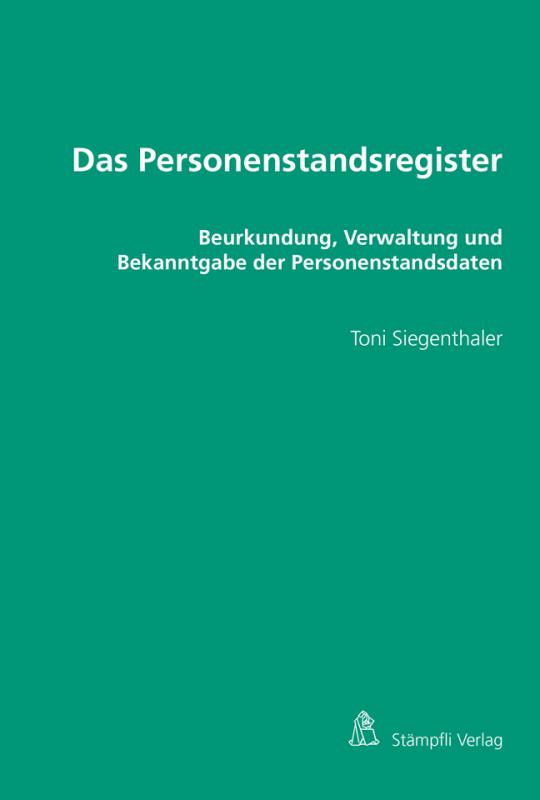 Cover-Bild Das Personenstandsregister