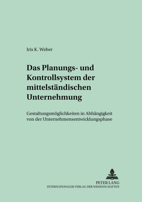 Cover-Bild Das Planungs- und Kontrollsystem der mittelständischen Unternehmung