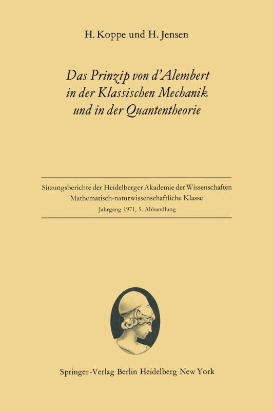 Cover-Bild Das Prinzip von d’Alembert in der Klassischen Mechanik und in der Quantentheorie