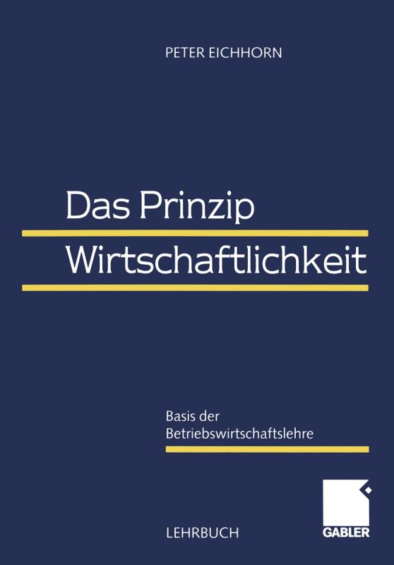 Cover-Bild Das Prinzip Wirtschaftlichkeit