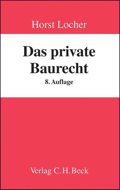 Cover-Bild Das private Baurecht