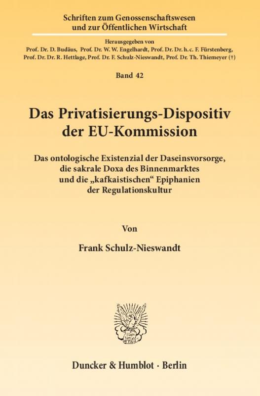 Cover-Bild Das Privatisierungs-Dispositiv der EU-Kommission.
