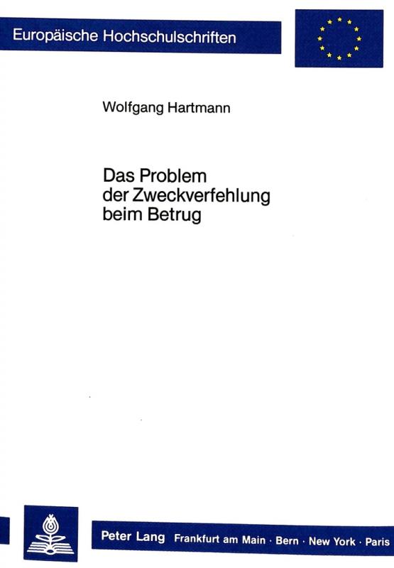 Cover-Bild Das Problem der Zweckverfehlung beim Betrug