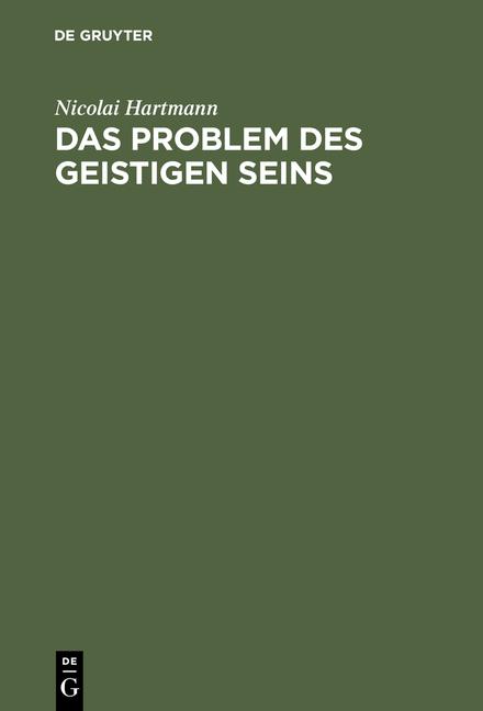 Cover-Bild Das Problem des geistigen Seins