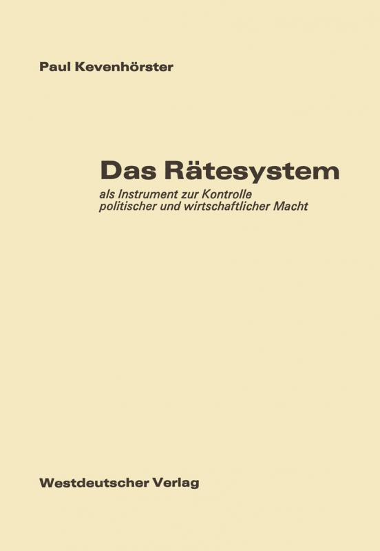 Cover-Bild Das Rätesystem