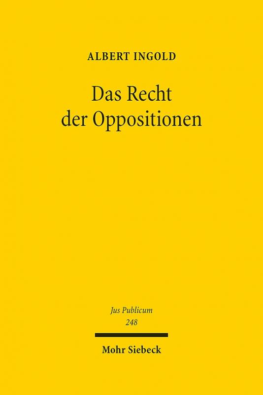 Cover-Bild Das Recht der Oppositionen