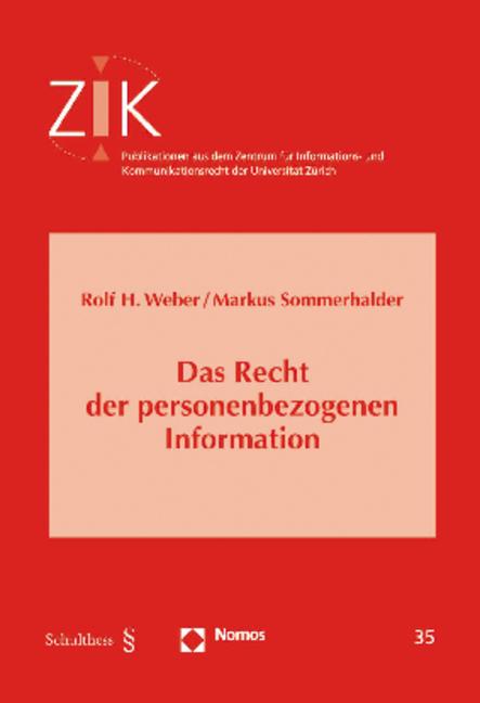 Cover-Bild Das Recht der personenbezogenen Information