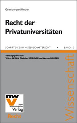 Cover-Bild Das Recht der Privatuniversitäten